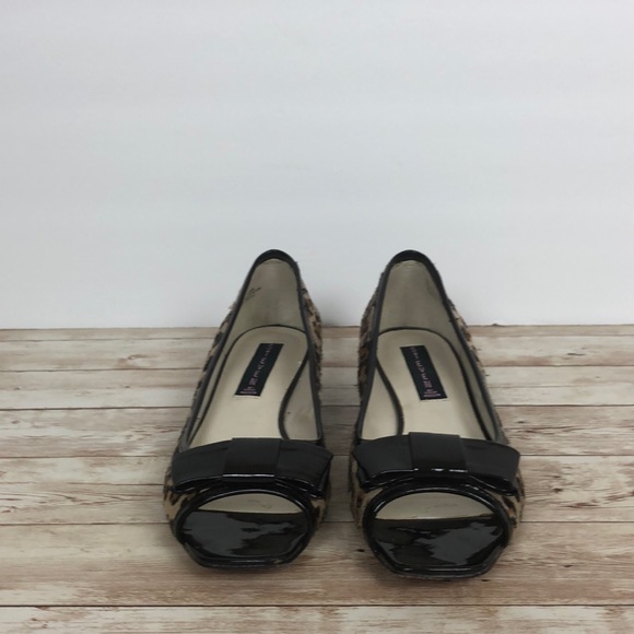 Steve Madden Leopard Print Peeptoe Flat - Picture 2 of 6